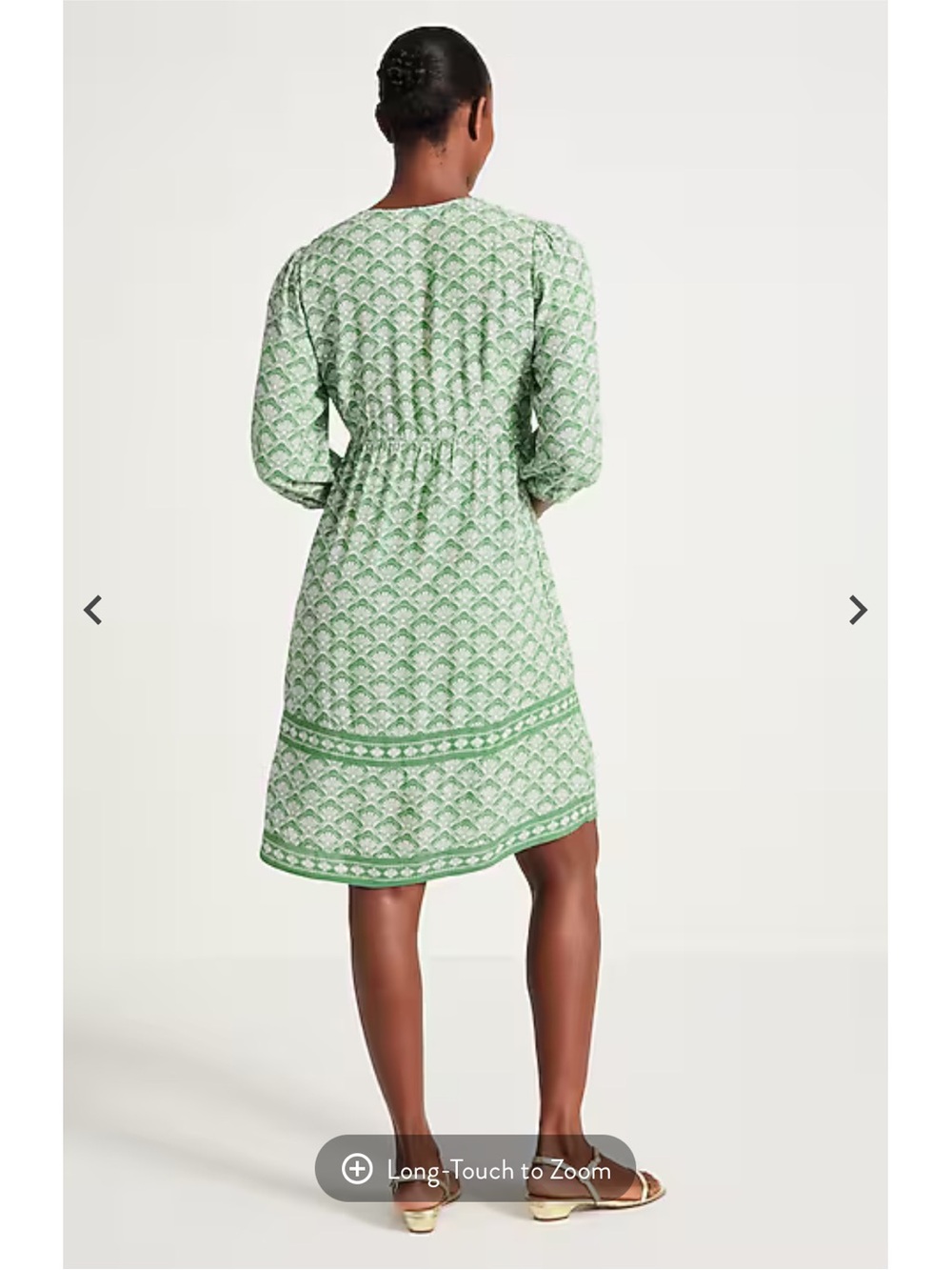 NWT J.Jill Border-Printed Flounced-Hem Dress - Picture 4 of 10